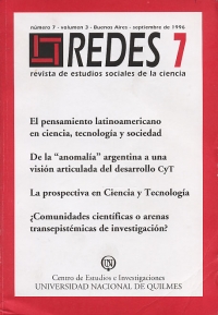 					View Vol. 3 No. 7 (1996): Redes N° 7
				